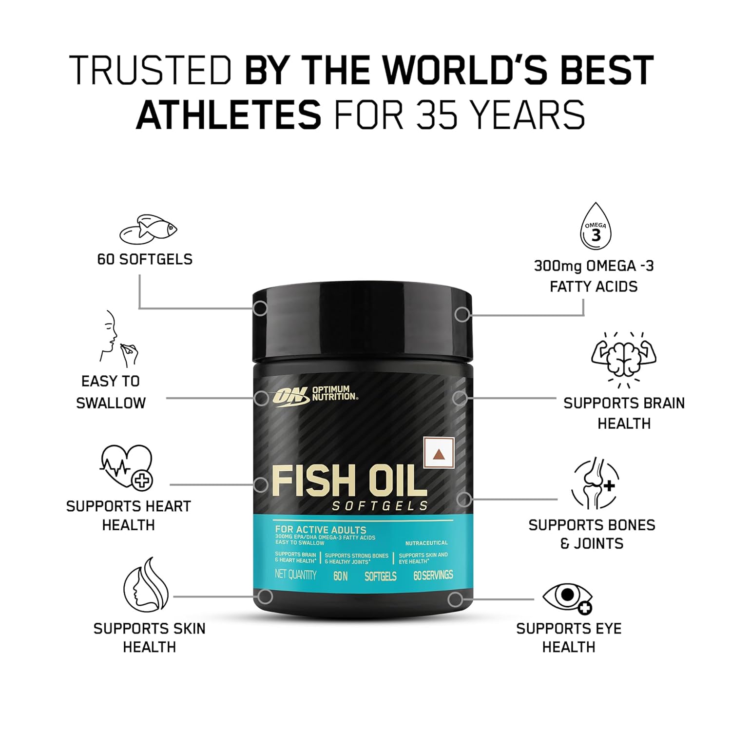 Optimum Nutrition Fish Oil - 60 Capsules
