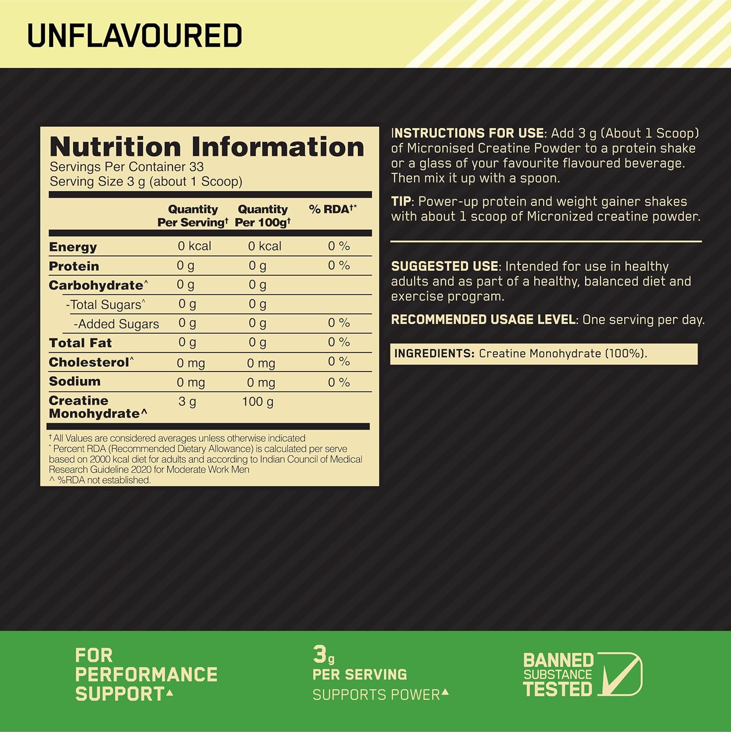 Optimum Nutrition Micronized Creatine Powder
